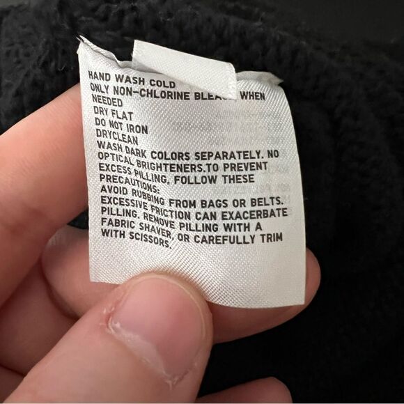 Uniqlo Heattech Sweater Mens Large Black Gray Stripe Knit Crew Neck Long Sleeve - Picture 10 of 12